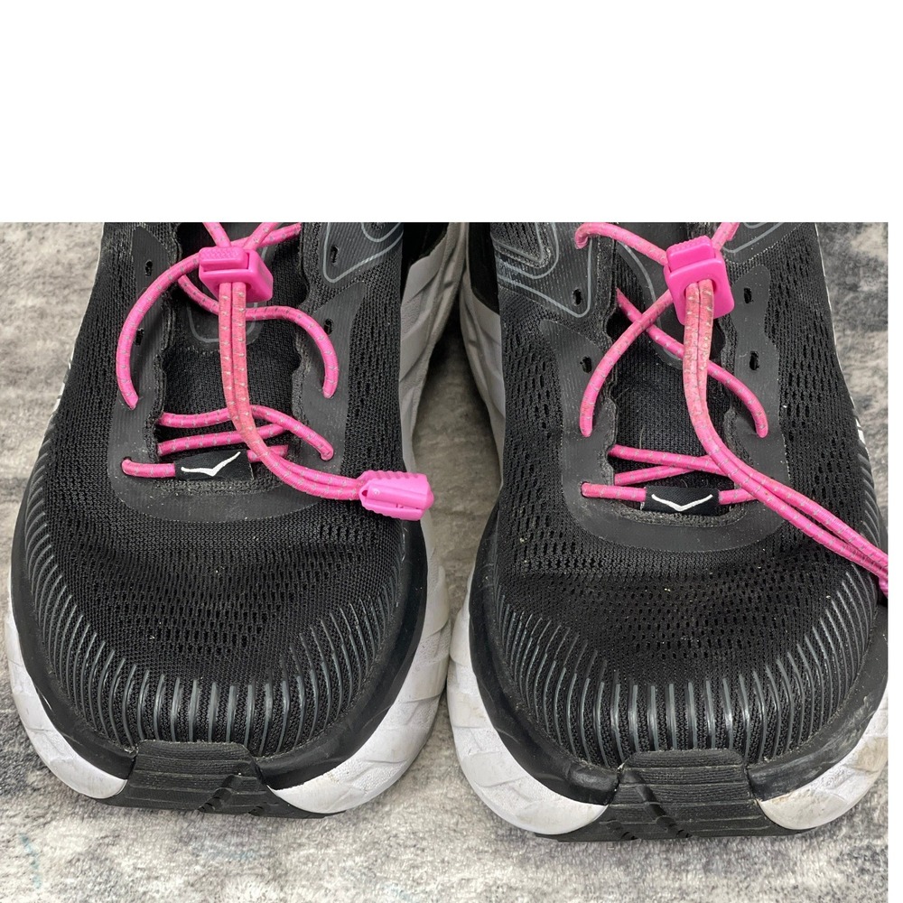 Hoka One Bondi 7 Woman 10D Running Shoes Black White Wide Width Athleisure, - Picture 6 of 7